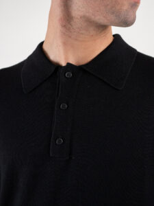 ONLY&SONS Polo basica in viscosa a manica lunga WYLER 22021184 Black (4)