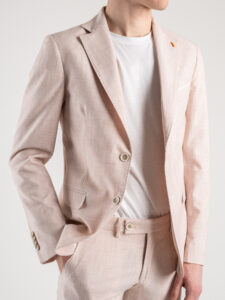 OVER-D Abito con giacca 2 bottoni + pantalone taglio sartoriale OE1S2S4A02 Rosa (6)