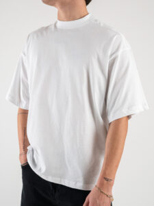 OVER-D T-shirt basica in cotone oversize OE1S2S4T08 Bianco2