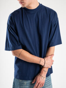 OVER-D T-shirt basica in cotone oversize OE1S2S4T08 Blu1