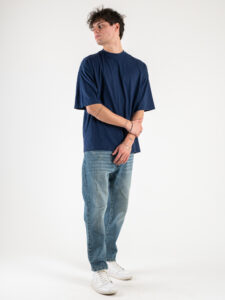 OVER-D T-shirt basica in cotone oversize OE1S2S4T08 Blu5