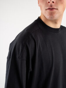 OVER-D T-shirt basica in cotone oversize OE1S2S4T08 Nero2