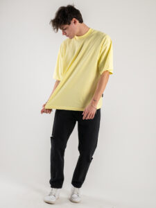 OVER-D T-shirt basica in cotone oversize OE1S2S4T08 Paglierino1