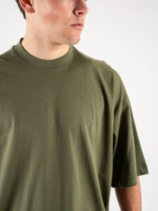 OVER-D T-shirt basica in cotone oversize OE1S2S4T08 Verde Militare224