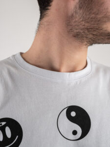 PABLIC T-shirt in cotone con stampa Las Vegas 236010 Bianco223