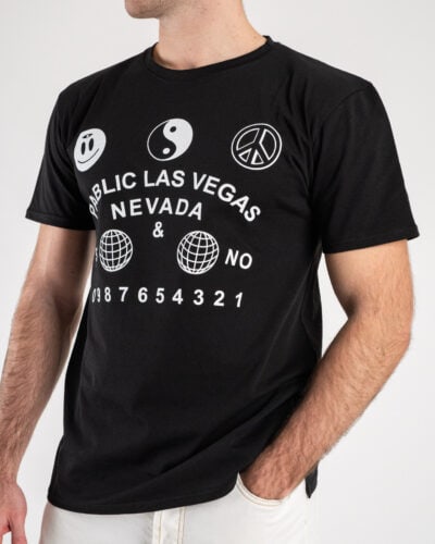 PABLIC T-shirt in cotone con stampa Las Vegas 236010 Nero
