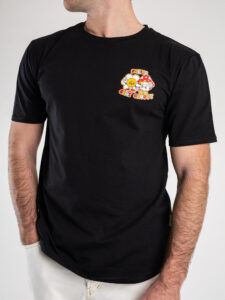 PABLIC T-shirt in cotone con stampa groovy fronte:retro 236008 Nero3