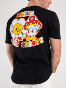 PABLIC T-shirt in cotone con stampa groovy fronte:retro 236008 Nero5