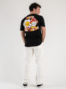 PABLIC T-shirt in cotone con stampa groovy fronte:retro 236008 Nero6