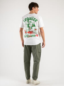PABLIC T-shirt in cotone con stampa marinara sul retro 243265 Panna1