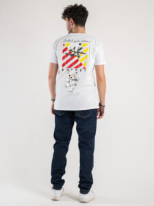 PABLIC T-shirt in cotone con stampa puppet fronte:retro 236007 Bianco3