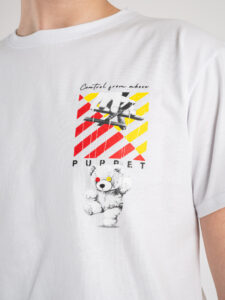 PABLIC T-shirt in cotone con stampa puppet fronte:retro 236007 Bianco4