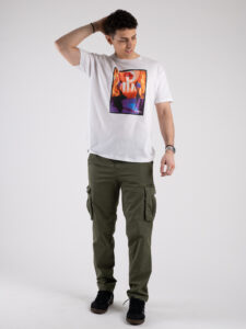 RESELL T-shirt in cotone con stampa FUCK OFF 634 Bianco (2)