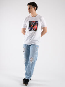 RESELL T-shirt in cotone con stampa MICHAEL JORDAN 610 Bianco (2)