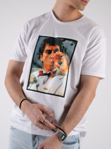 RESELL T-shirt in cotone con stampa SCARFACE 621 Bianco (3)