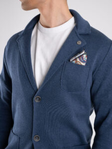 V2 Giacca in maglia leggera con pochette,tasche frontali e toppe GUTT Jeans (4)