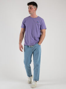 V2 T-shirt basica con pochette floreale TUPO Lilla (2)