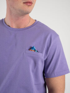 V2 T-shirt basica con pochette floreale TUPO Lilla (3)