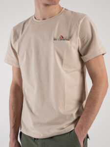 V2 T-shirt basica con pochette floreale TUPO Sabbia (3)
