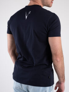 V2 T-shirt basica con taschino mosaico TUBLY Navy (1)