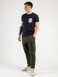 V2 T-shirt basica con taschino surf TUBLY Navy4