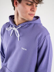 BERNA Felpa in cotone garzato con cappuccio 243228 Lilla1