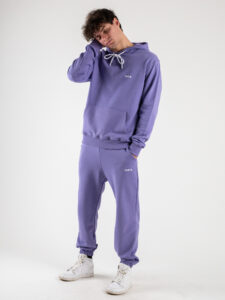 BERNA Felpa in cotone garzato con cappuccio 243228 Lilla3