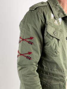 BERNA Giacca sahariana leggera sportiva con tasche e patch 243186 Verde10