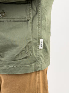 BERNA Giacca sahariana leggera sportiva con tasche e patch 243186 Verde5