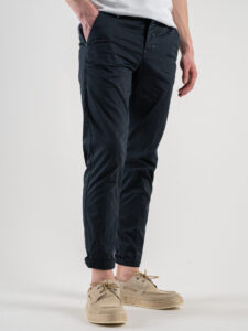 BERNA Pantalone chinos in cotone leggero 243217 Blu (1)