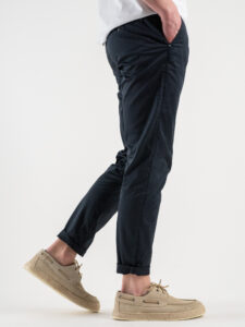 BERNA Pantalone chinos in cotone leggero 243217 Blu (2)
