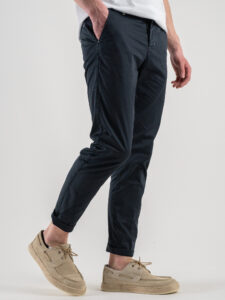 BERNA Pantalone chinos in cotone leggero 243217 Blu (3)