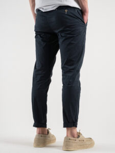 BERNA Pantalone chinos in cotone leggero 243217 Blu (4)