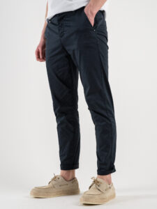 BERNA Pantalone chinos in cotone leggero 243217 Blu (6)