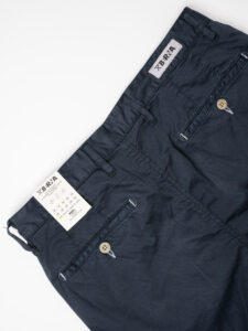 BERNA Pantalone chinos in cotone leggero 243217 Blu (7)