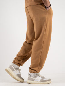 BERNA Pantalone tuta in cotone garzato 243226 Cammello2
