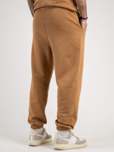 BERNA Pantalone tuta in cotone garzato 243226 Cammello4