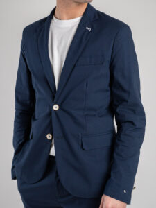 BL.11 Giacca monopetto da abito leggera 2401 Blu Navy2