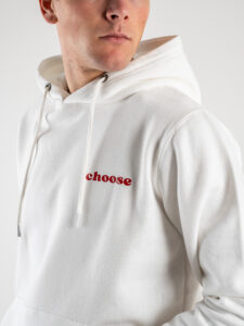 CHOOSE Hoodie | Eat pasta Run fasta White4