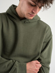 Completo tuta in cotone con felpa cappuccio + pantalone con tasconi KANYE Est. Dark Green (4)