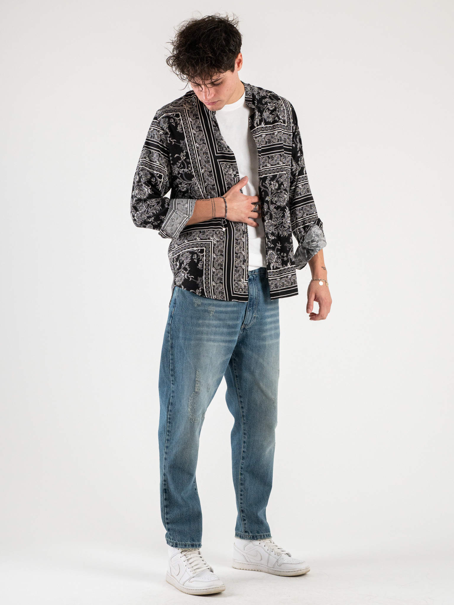 Camicia bandana nera sales