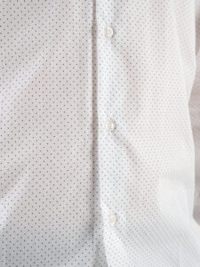 ESTASI Camicia in cotone fantasia pois PAVIA Bianca6