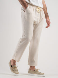 ESTASI Coordinato giacchetta sportiva + Pantalone morbido con coulisse ARSENAL Panna (1)