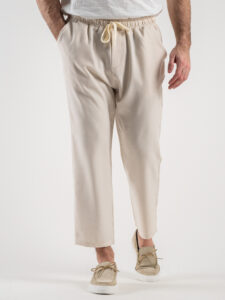 ESTASI Coordinato giacchetta sportiva + Pantalone morbido con coulisse ARSENAL Panna (9)