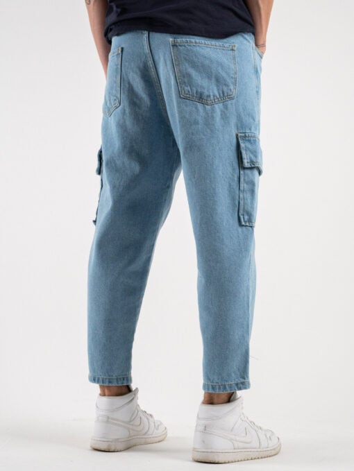 ESTASI Jeans 100 cotone con tascone laterale e corto alla caviglia ZIRKZEE Azzurro 4 ESTASI Jeans 100% cotone con tascone laterale e corto alla caviglia ZIRKZEE Azzurro