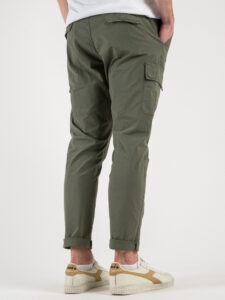 ESTASI Pantalone cargo leggero con bottone e coulisse ARIZONA Militare (1)