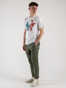 ESTASI Pantalone cargo leggero con bottone e coulisse ARIZONA Militare (2)