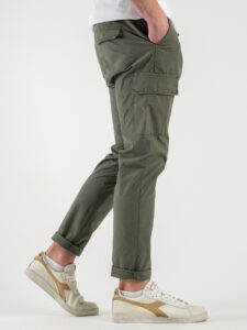 ESTASI Pantalone cargo leggero con bottone e coulisse ARIZONA Militare (5)