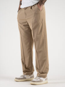 ESTASI Pantalone leggero con gamba morbida ed elastico in vita SANE’ EST Beige3