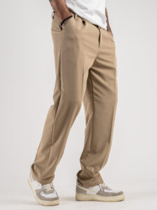 ESTASI Pantalone leggero con gamba morbida ed elastico in vita SANE’ EST Beige4